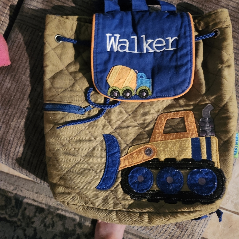 Kids' Quilted Backpack with Construction Theme "Walker"